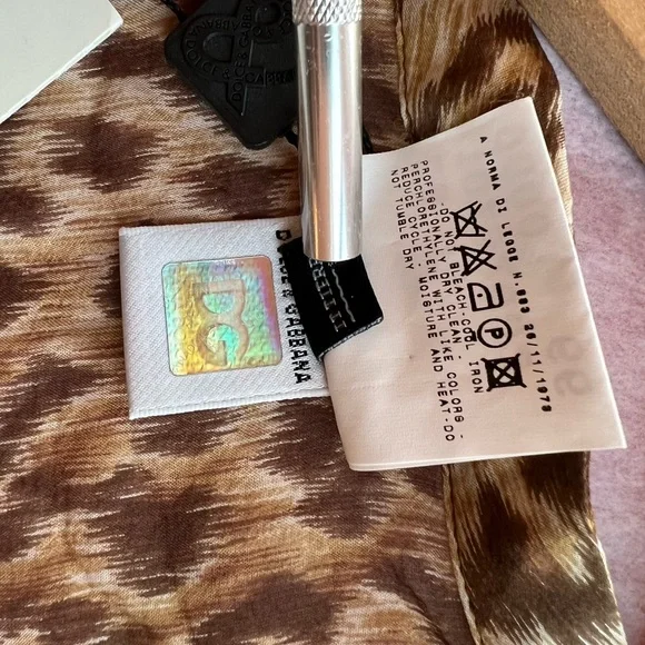 NWT Dolce and Gabbana D&G 100% silk leopard 44/30 - Picture 7 of 14